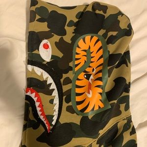 AUTHENTIC CAMO BAPE SHARK HOODIE